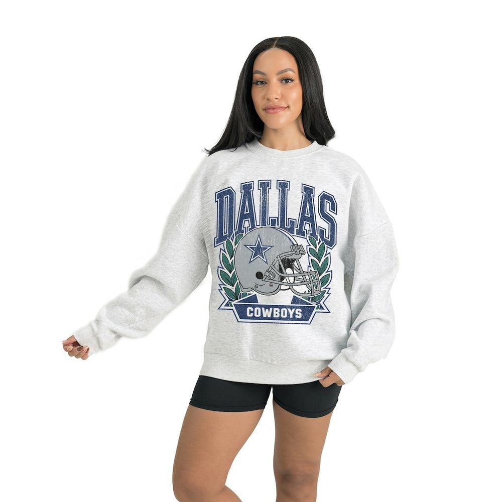 Dallas Cowboys Gameday Couture Women's Heritage Premium Fleece Pullover Sweatshirt - Gray on sale