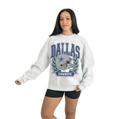 Dallas Cowboys Gameday Couture Women's Heritage Premium Fleece Pullover Sweatshirt - Gray on sale
