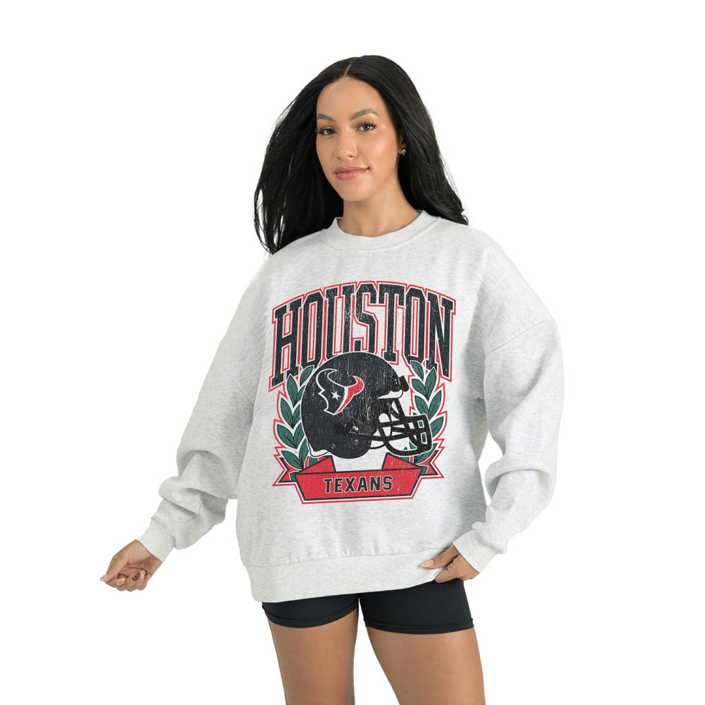 Houston Texans Gameday Couture Women's Heritage Premium Fleece Pullover Sweatshirt - Gray online