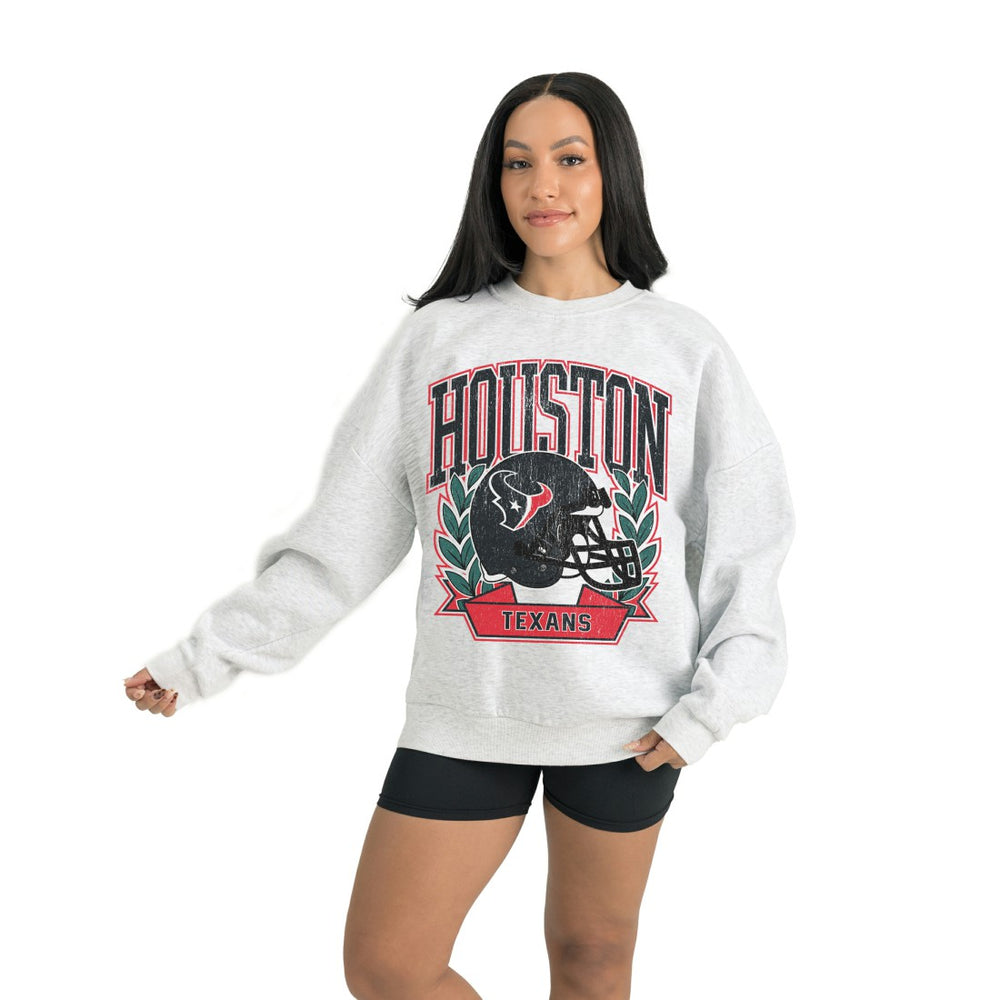 Houston Texans Gameday Couture Women's Heritage Premium Fleece Pullover Sweatshirt - Gray online