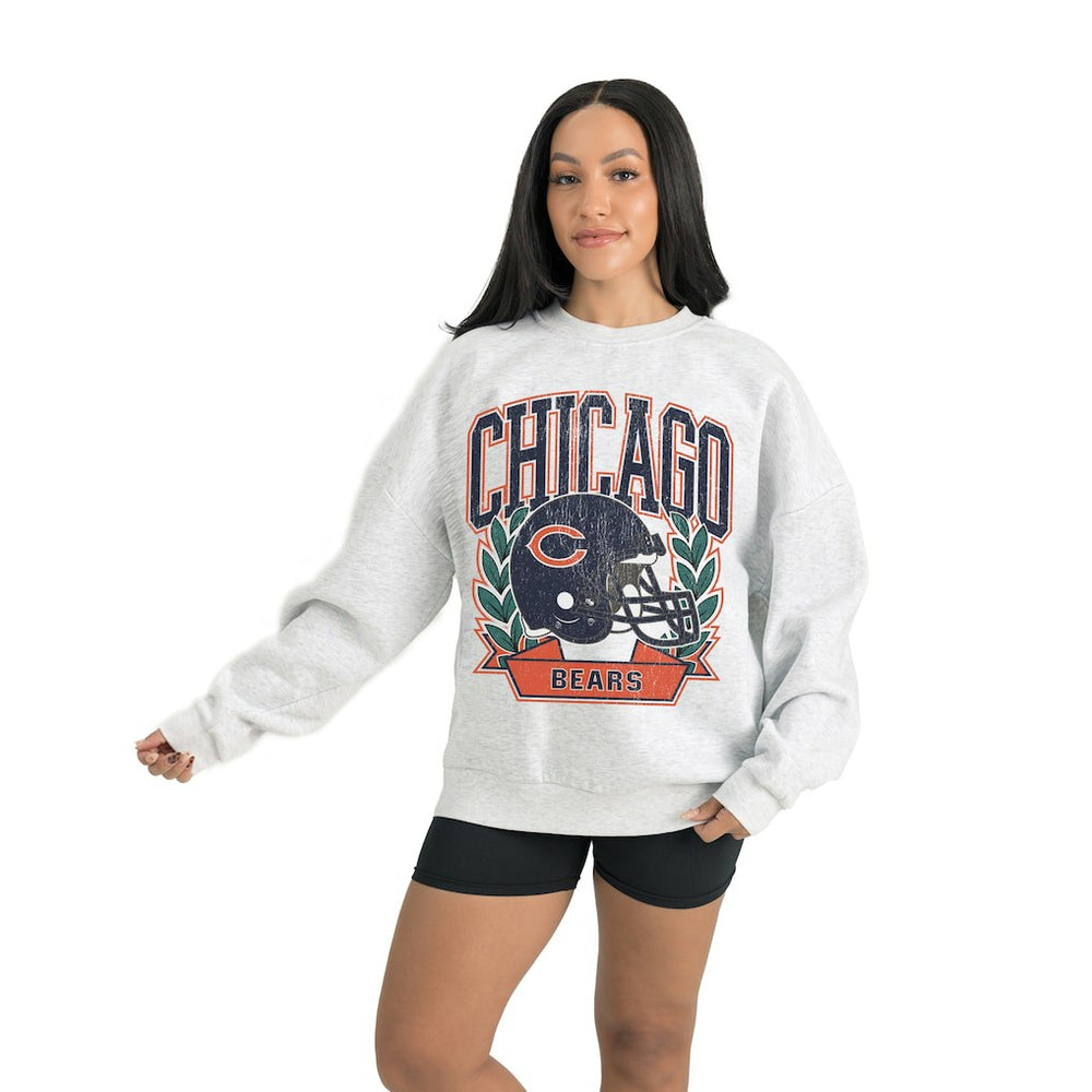 Chicago Bears Gameday Couture Women's Heritage Premium Fleece Pullover Sweatshirt - Gray on sale