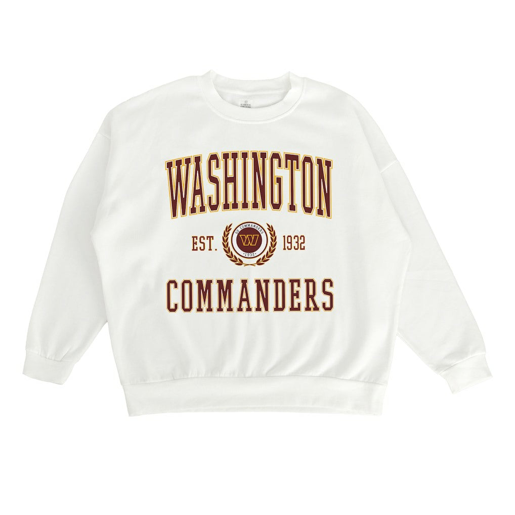 Washington Commanders Gameday Couture Women's Timeless Triumph Premium Fleece Pullover Sweatshirt - White online