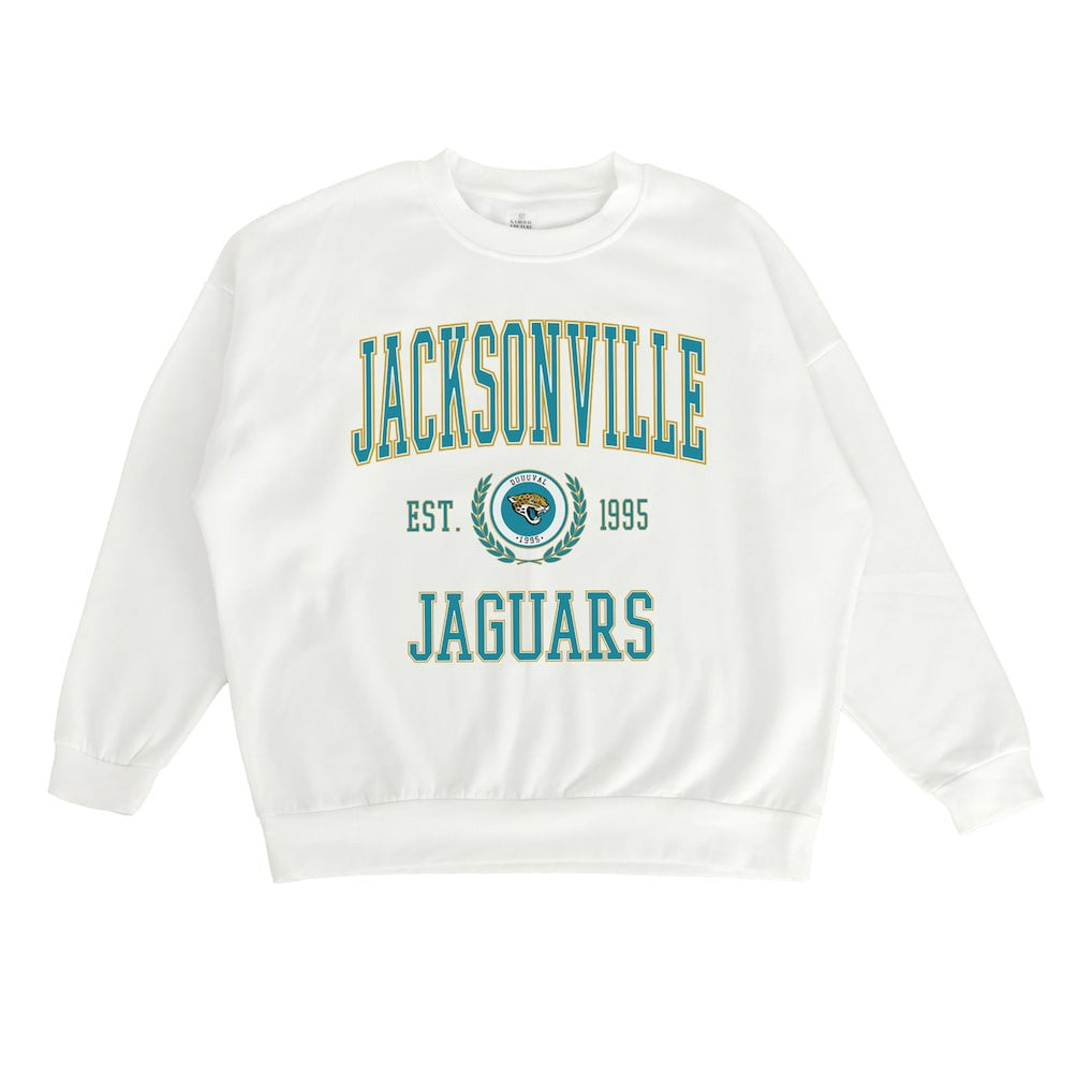 Jacksonville Jaguars Gameday Couture Women's Timeless Triumph Premium Fleece Pullover Sweatshirt - White cheap
