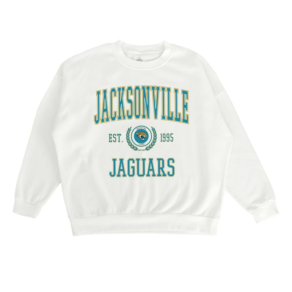 Jacksonville Jaguars Gameday Couture Women's Timeless Triumph Premium Fleece Pullover Sweatshirt - White cheap