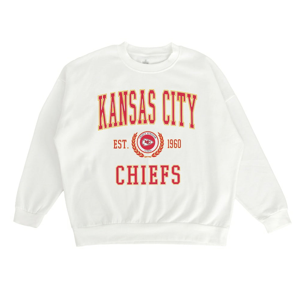 Kansas City Chiefs Gameday Couture Women's Timeless Triumph Premium Fleece Pullover Sweatshirt - White discount