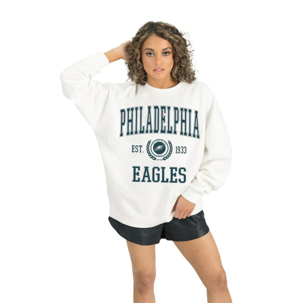 Philadelphia Eagles Gameday Couture Women's Timeless Triumph Premium Fleece Pullover Sweatshirt - White outlet