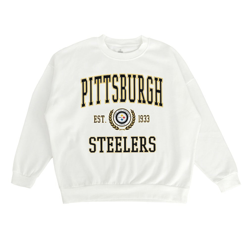 Pittsburgh Steelers Gameday Couture Women's Timeless Triumph Premium Fleece Pullover Sweatshirt - White outlet