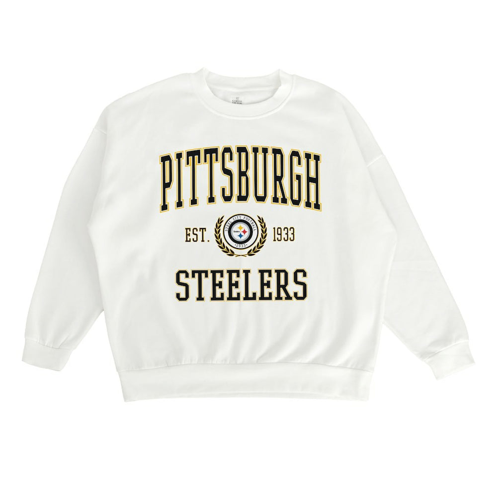 Pittsburgh Steelers Gameday Couture Women's Timeless Triumph Premium Fleece Pullover Sweatshirt - White outlet