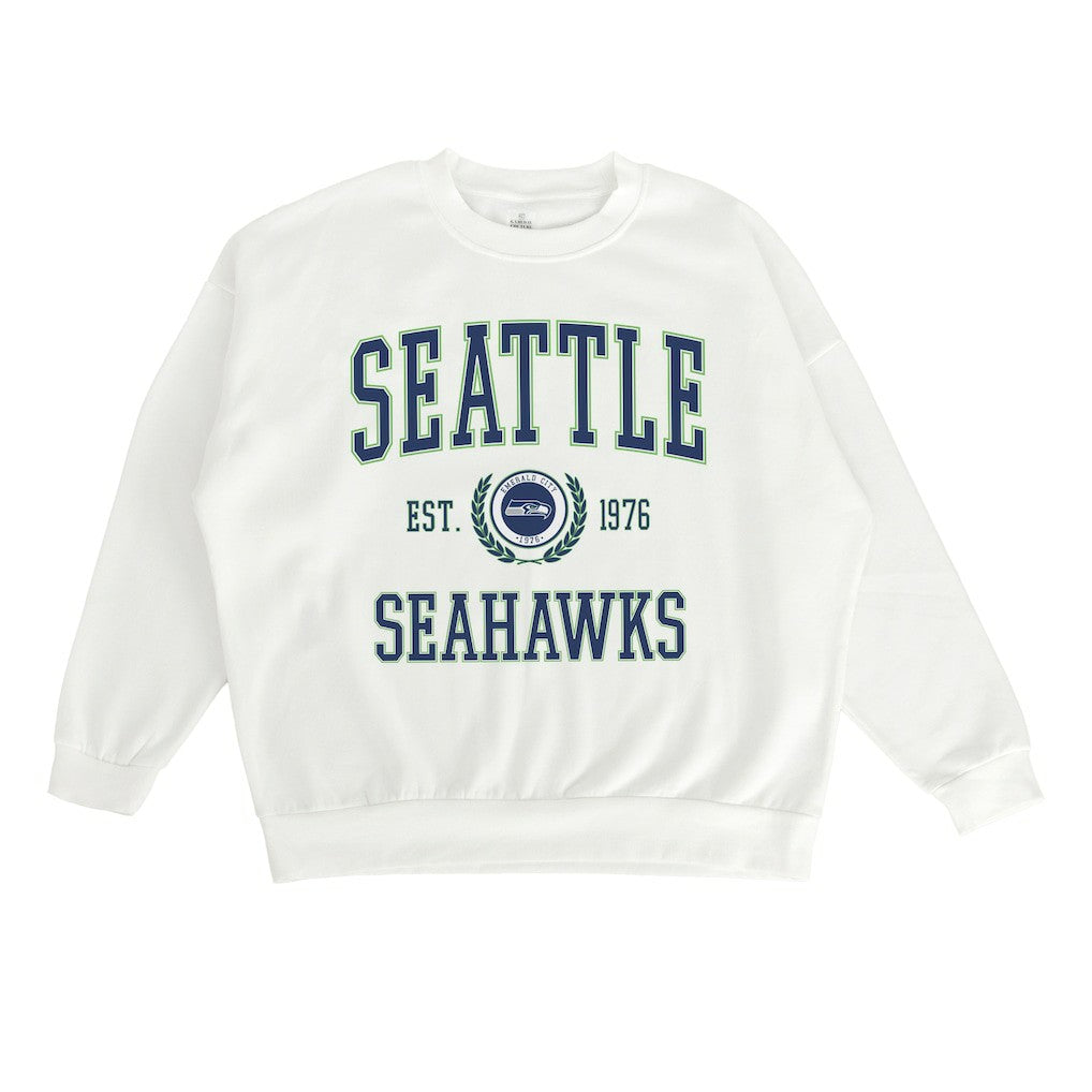 Seattle Seahawks Gameday Couture Women's Timeless Triumph Premium Fleece Pullover Sweatshirt - White cheap
