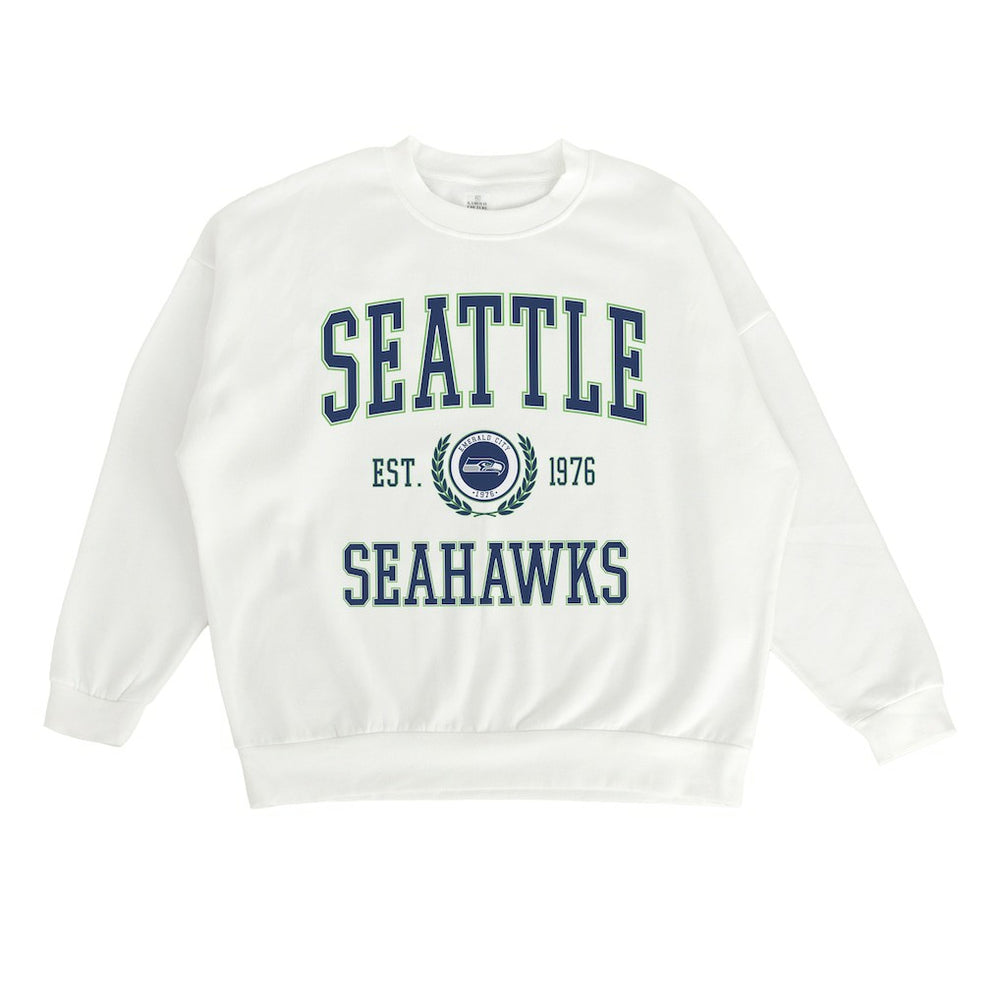 Seattle Seahawks Gameday Couture Women's Timeless Triumph Premium Fleece Pullover Sweatshirt - White cheap