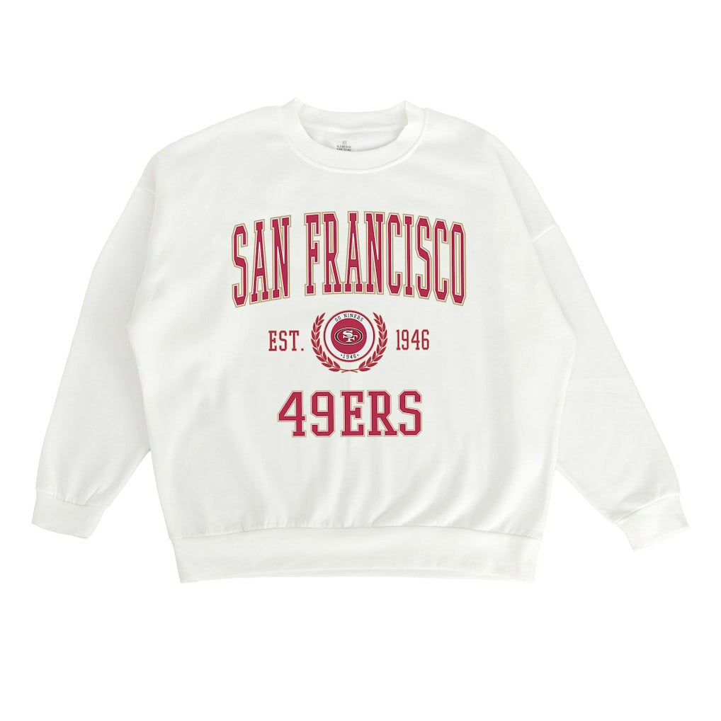 San Francisco 49ers Gameday Couture Women's Timeless Triumph Premium Fleece Pullover Sweatshirt - White outlet