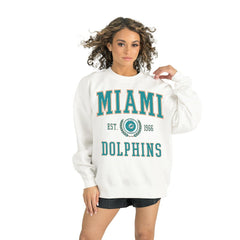 Miami Dolphins Gameday Couture Women's Timeless Triumph Premium Fleece Pullover Sweatshirt - White cheap