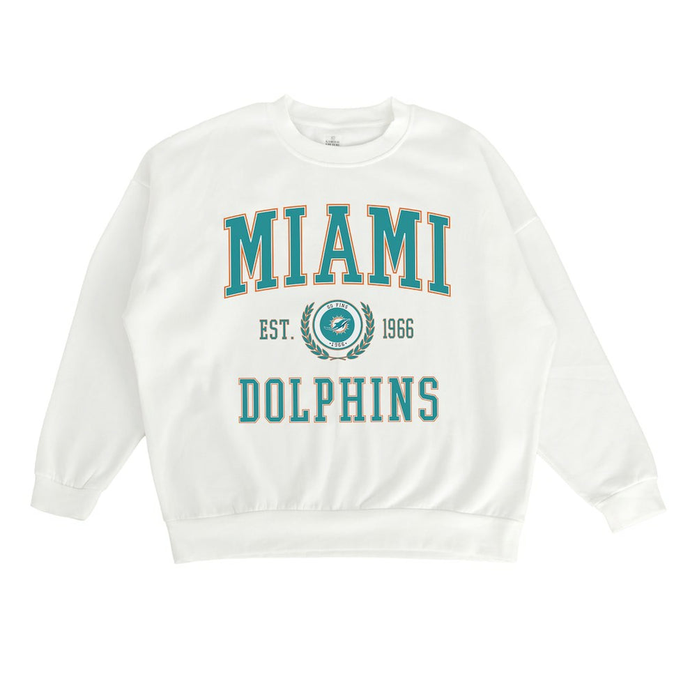 Miami Dolphins Gameday Couture Women's Timeless Triumph Premium Fleece Pullover Sweatshirt - White cheap
