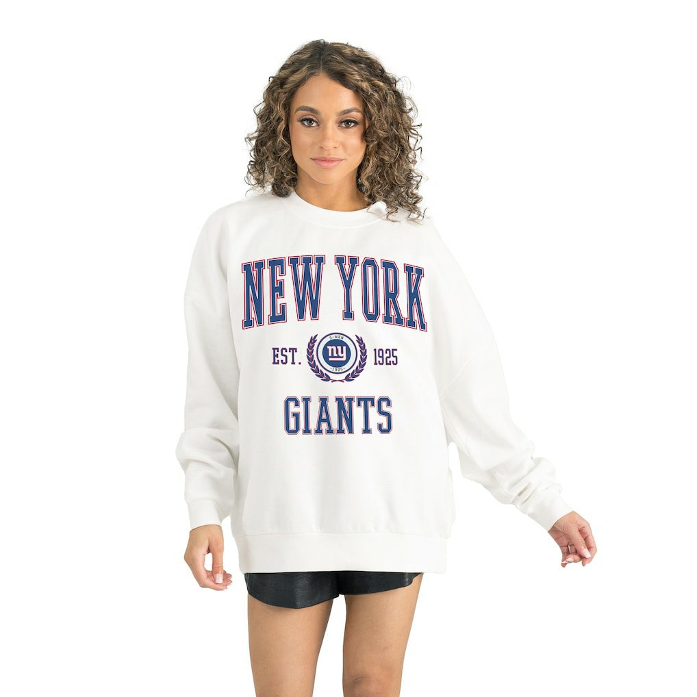 New York Giants Gameday Couture Women's Timeless Triumph Premium Fleece Pullover Sweatshirt - White outlet