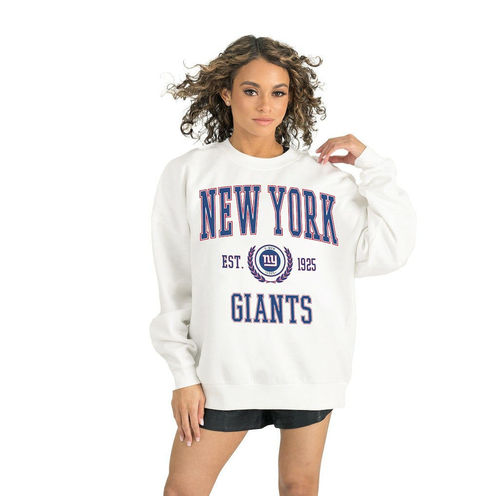 New York Giants Gameday Couture Women's Timeless Triumph Premium Fleece Pullover Sweatshirt - White outlet