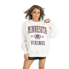 Minnesota Vikings Gameday Couture Women's Timeless Triumph Premium Fleece Pullover Sweatshirt - White for sale