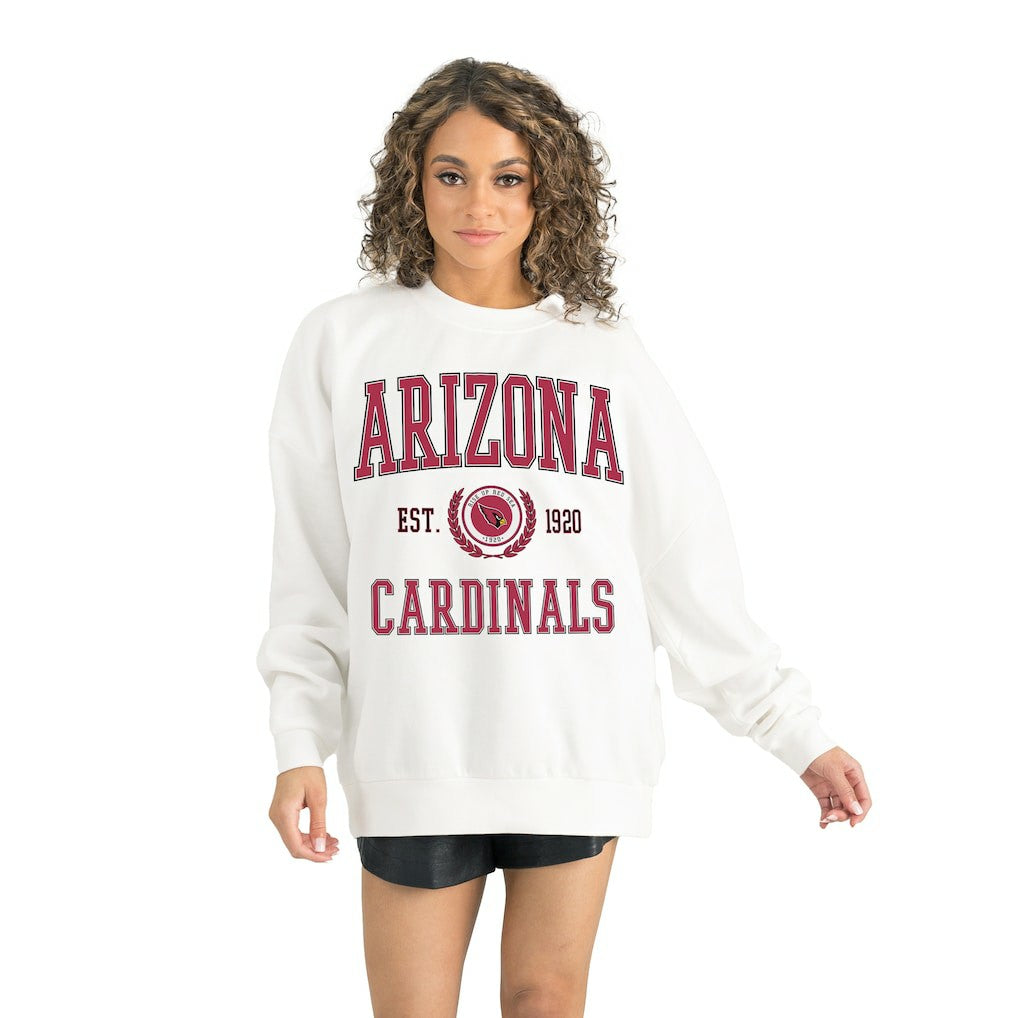 Arizona Cardinals Gameday Couture Women's Timeless Triumph Premium Fleece Pullover Sweatshirt - White outlet