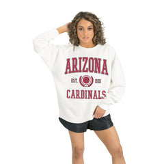 Arizona Cardinals Gameday Couture Women's Timeless Triumph Premium Fleece Pullover Sweatshirt - White outlet