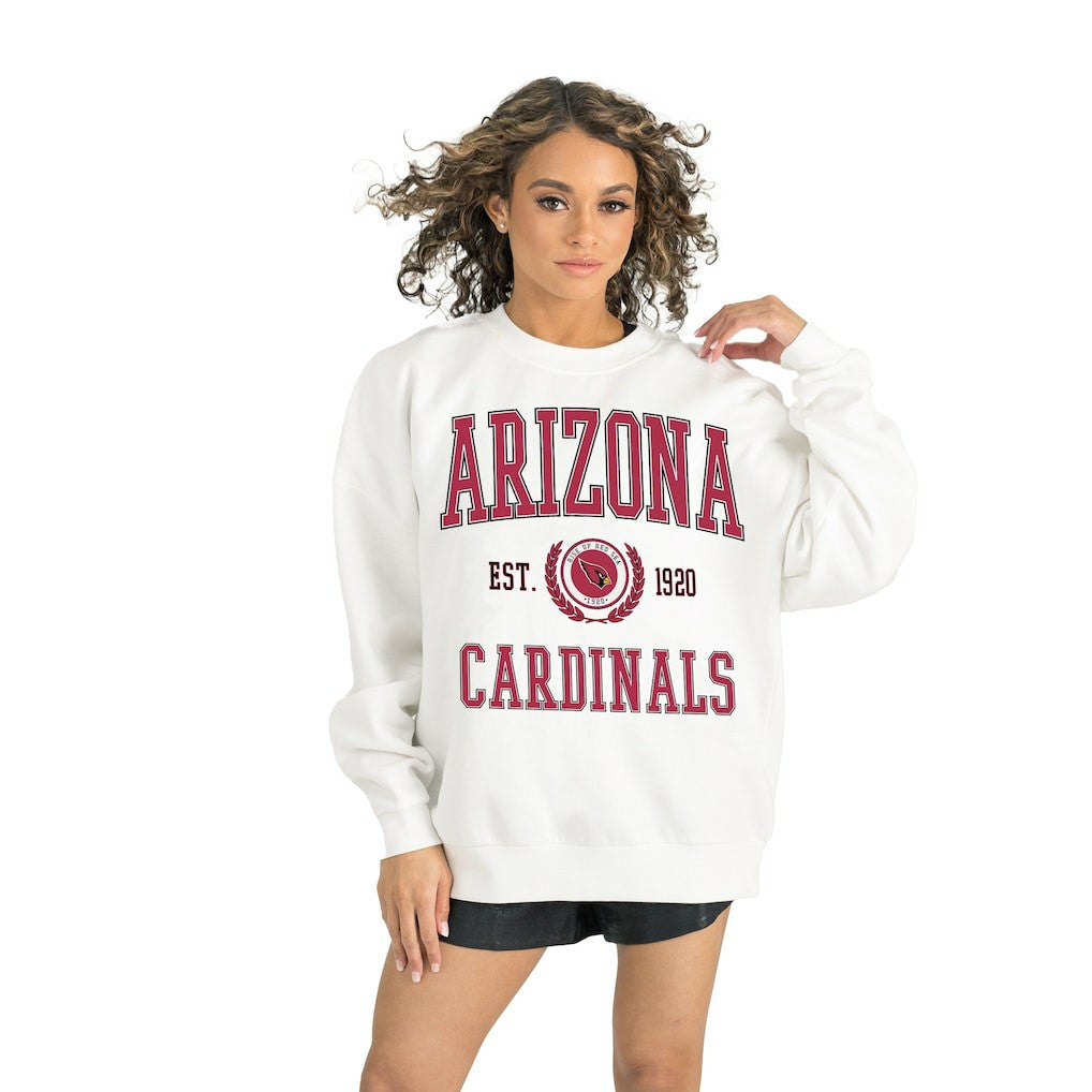 Arizona Cardinals Gameday Couture Women's Timeless Triumph Premium Fleece Pullover Sweatshirt - White outlet