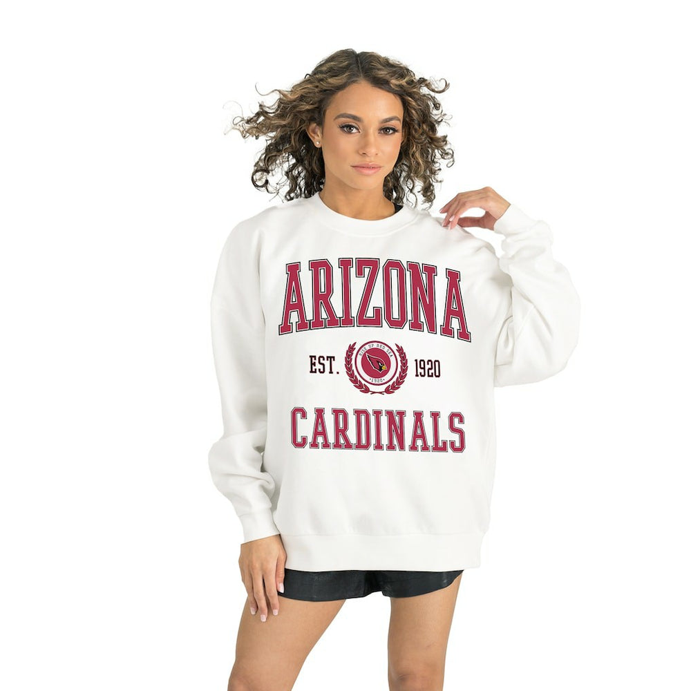 Arizona Cardinals Gameday Couture Women's Timeless Triumph Premium Fleece Pullover Sweatshirt - White outlet
