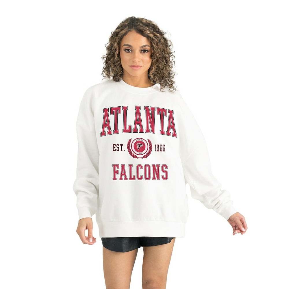Atlanta Falcons Gameday Couture Women's Timeless Triumph Premium Fleece Pullover Sweatshirt - White outlet