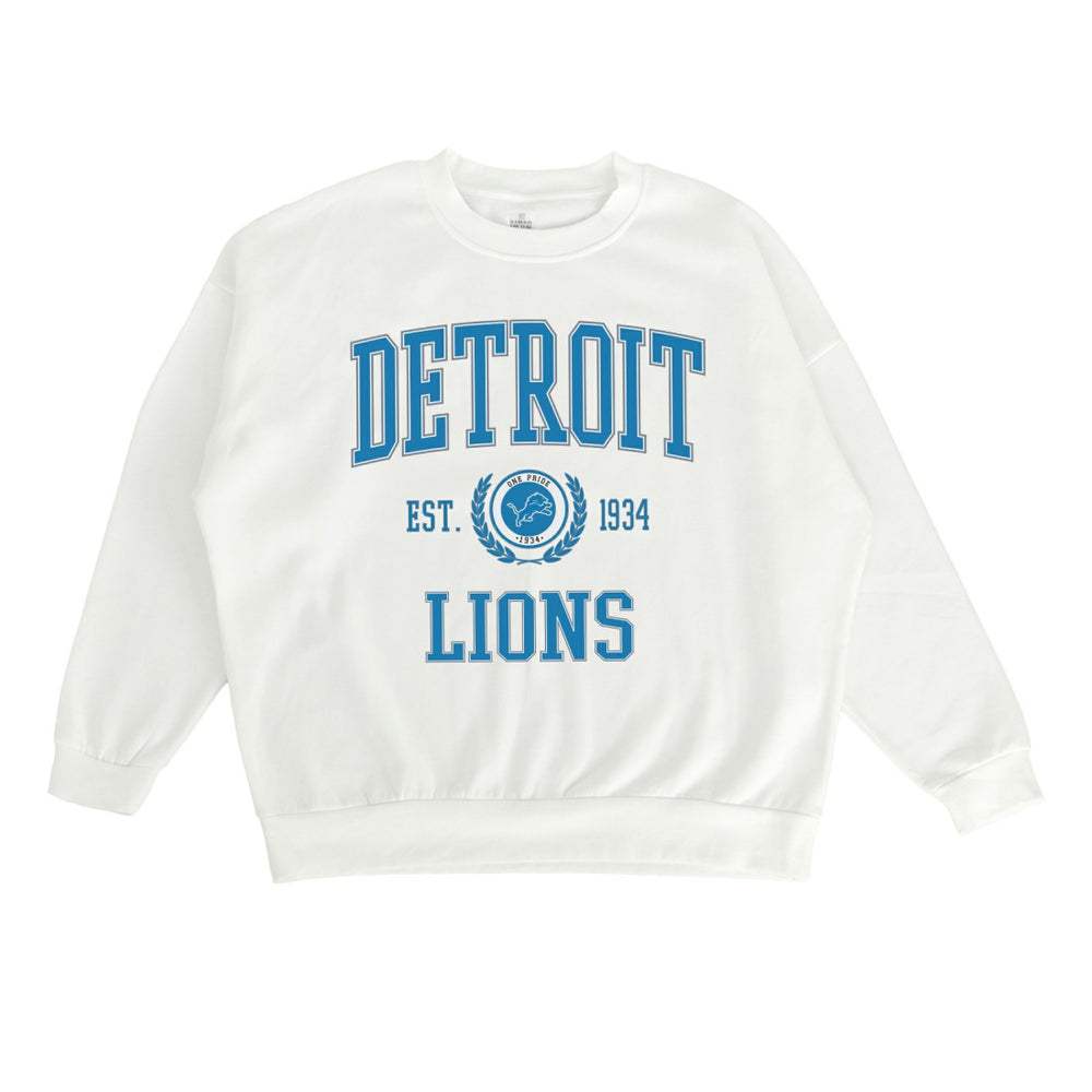 Detroit Lions Gameday Couture Women's Timeless Triumph Premium Fleece Pullover Sweatshirt - White cheap