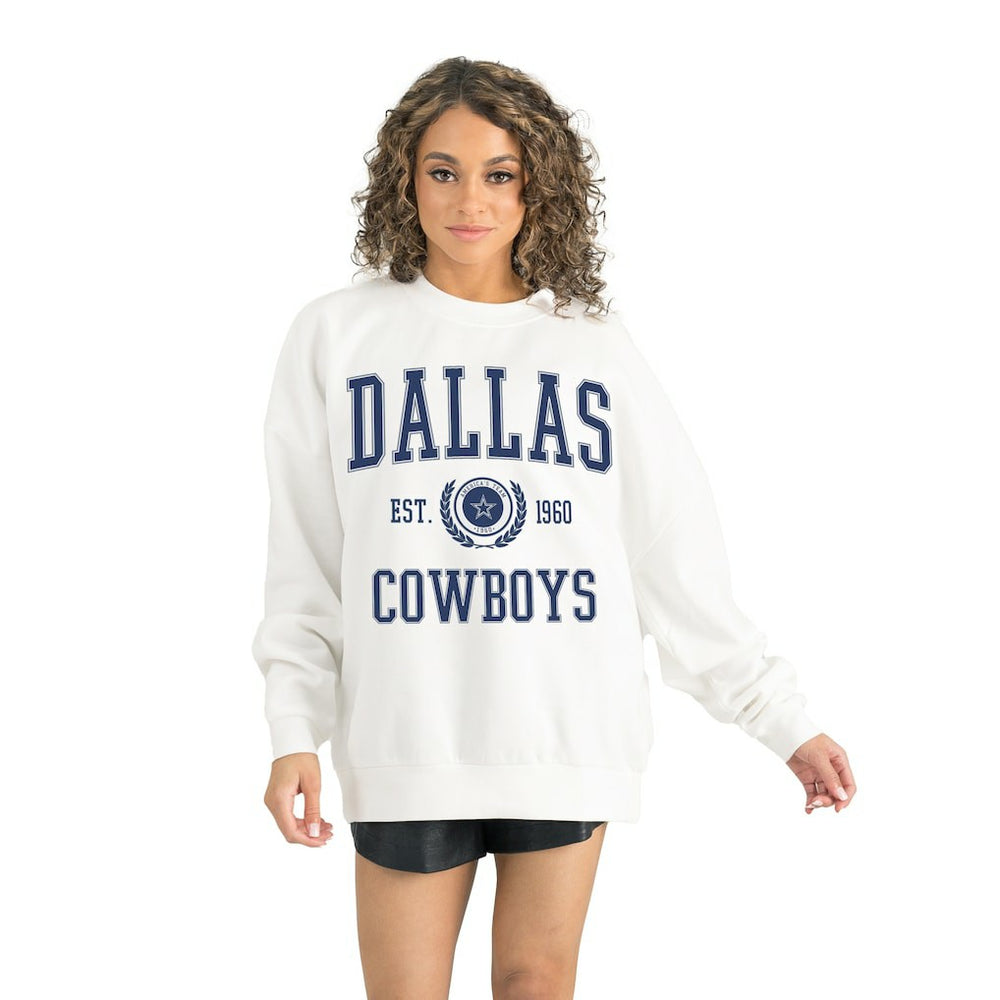 Dallas Cowboys Gameday Couture Women's Timeless Triumph Premium Fleece Pullover Sweatshirt - White cheap