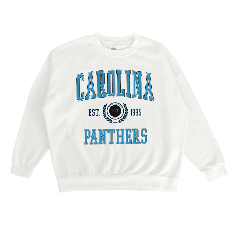 Carolina Panthers Gameday Couture Women's Timeless Triumph Premium Fleece Pullover Sweatshirt - White outlet
