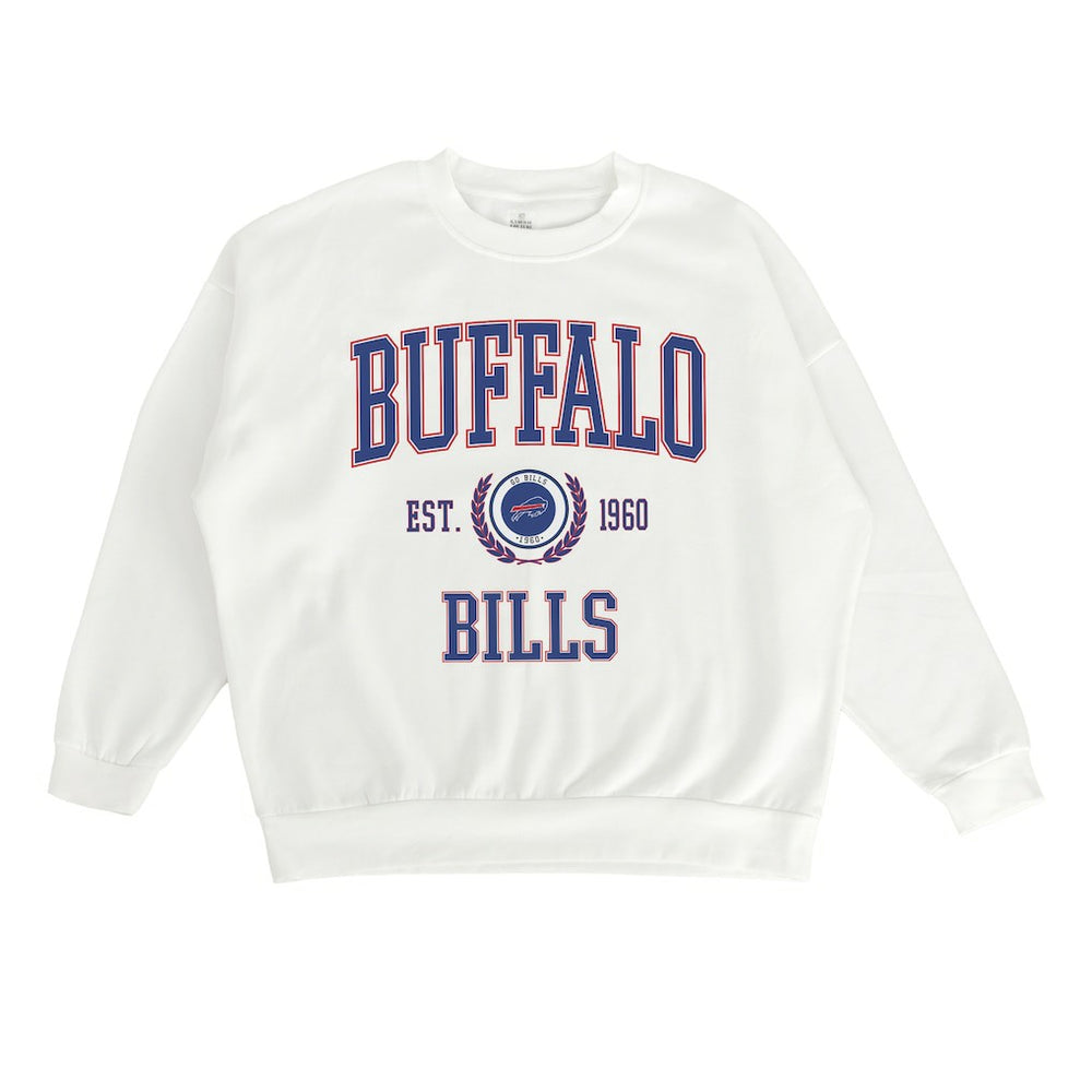 Buffalo Bills Gameday Couture Women's Timeless Triumph Premium Fleece Pullover Sweatshirt - White discount