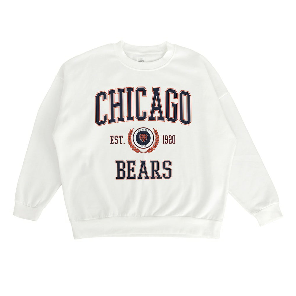 Chicago Bears Gameday Couture Women's Timeless Triumph Premium Fleece Pullover Sweatshirt - White sale