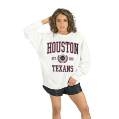 Houston Texans Gameday Couture Women's Timeless Triumph Premium Fleece Pullover Sweatshirt - White sale