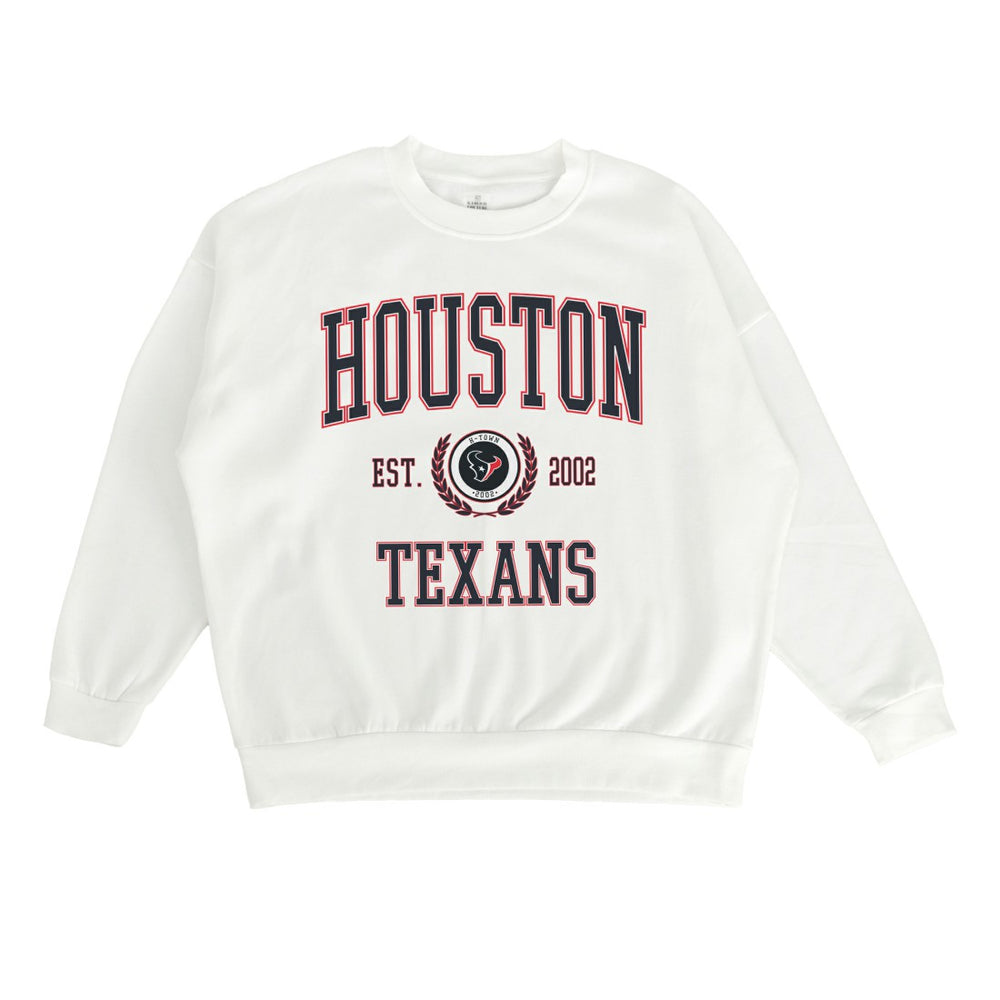 Houston Texans Gameday Couture Women's Timeless Triumph Premium Fleece Pullover Sweatshirt - White sale