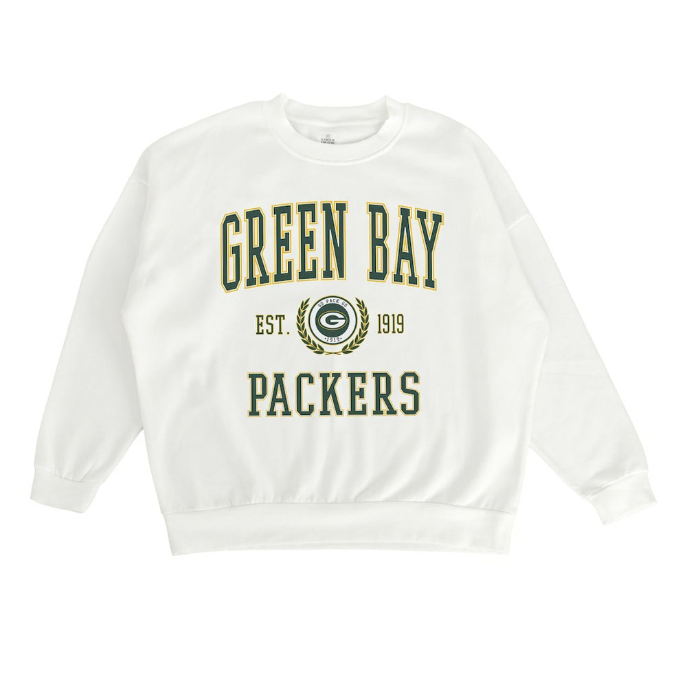 Green Bay Packers Gameday Couture Women's Timeless Triumph Premium Fleece Pullover Sweatshirt - White discount