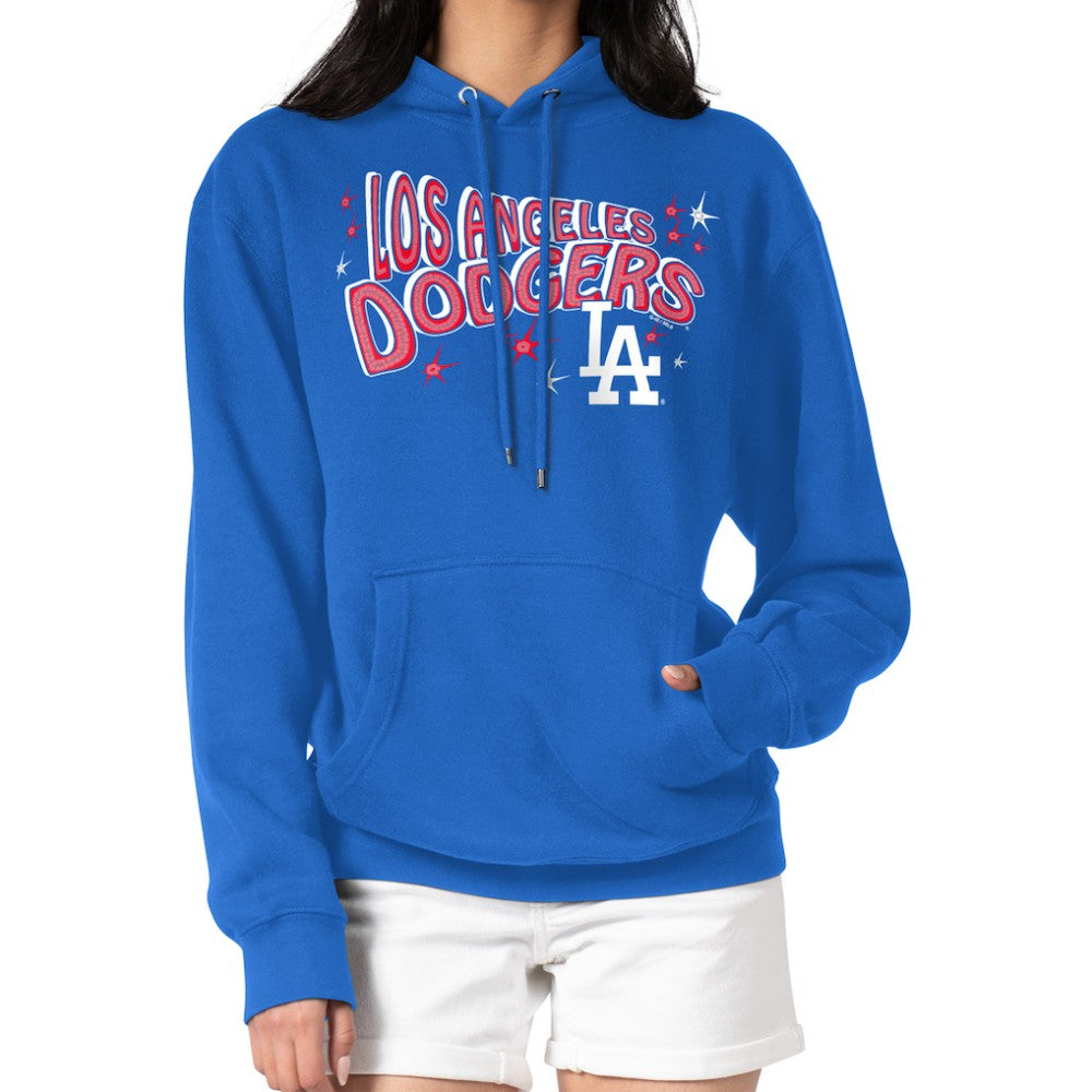 Los Angeles Dodgers Starter Women's Fireworks Fleece Tri-Blend Pullover Hoodie - Royal