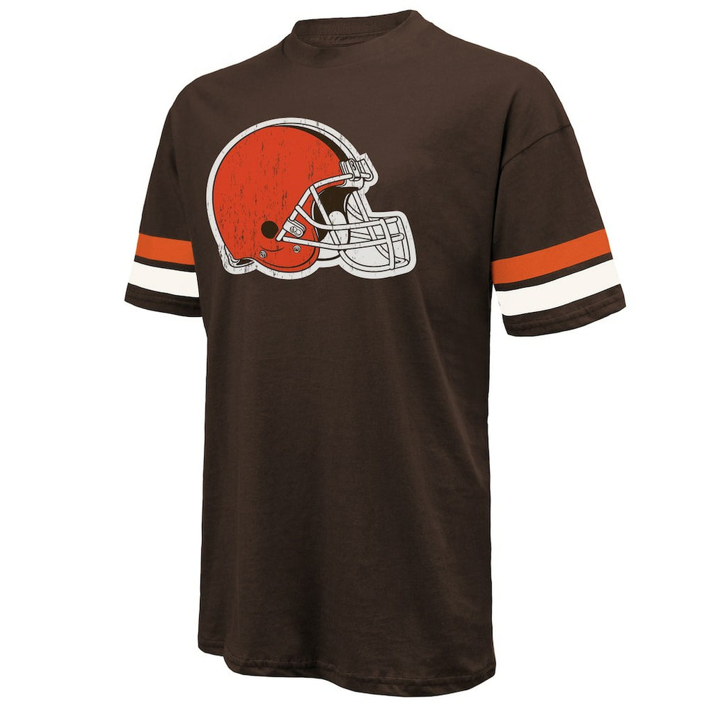 Shedeur Sanders Cleveland Browns Majestic Threads 2025 NFL Draft Oversized T-Shirt - Brown for sale