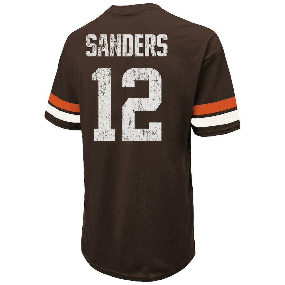 Shedeur Sanders Cleveland Browns Majestic Threads 2025 NFL Draft Oversized T-Shirt - Brown for sale
