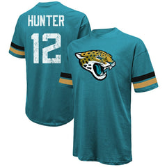 Travis Hunter Jacksonville Jaguars Majestic Threads 2025 NFL Draft First Round Pick Oversized T-Shirt - Teal sale
