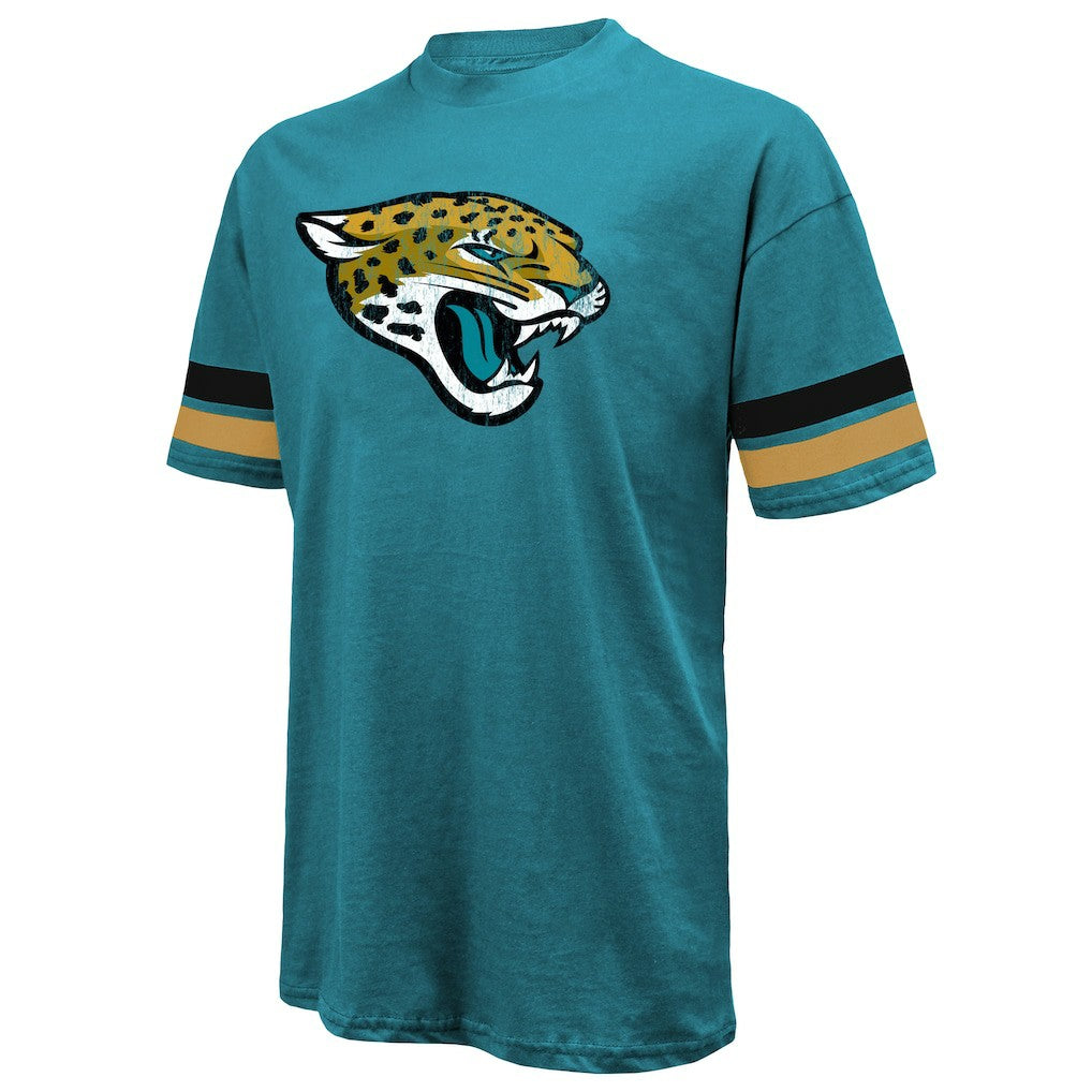 Travis Hunter Jacksonville Jaguars Majestic Threads 2025 NFL Draft First Round Pick Oversized T-Shirt - Teal sale