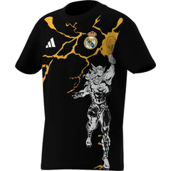 Real Madrid x Marvel Youth Graphic T-Shirt - Black | Adidas outlet