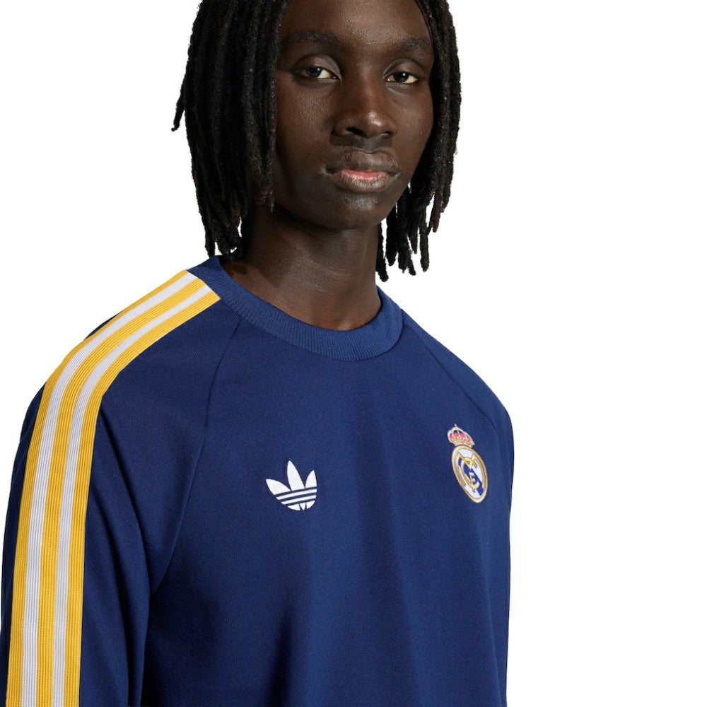 Real Madrid Originals Culturewear Originals Long Sleeve T-Shirt - Navy | Adidas outlet