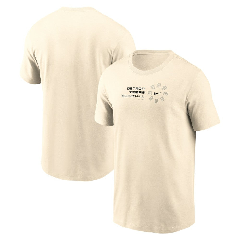 Detroit Tigers Pinwheel Lockup T-Shirt - Natural | Nike