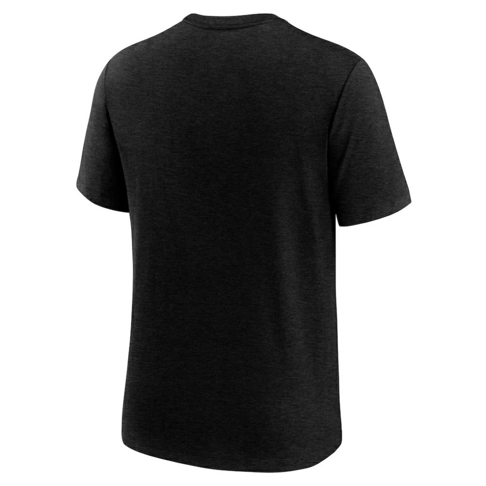 Atlanta Braves Wordmark Tri-Blend T-Shirt - Heather Black | Nike