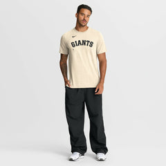 San Francisco Giants Wordmark Tri-Blend T-Shirt - Natural | Nike