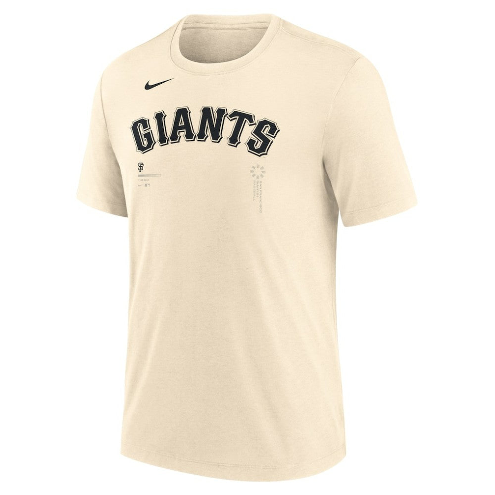 San Francisco Giants Wordmark Tri-Blend T-Shirt - Natural | Nike
