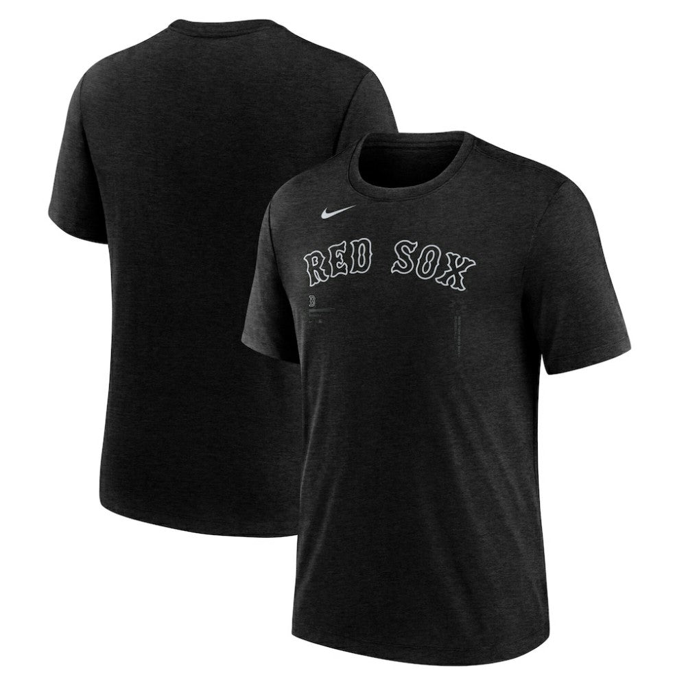 Boston Red Sox Wordmark Tri-Blend T-Shirt - Heather Black | Nike