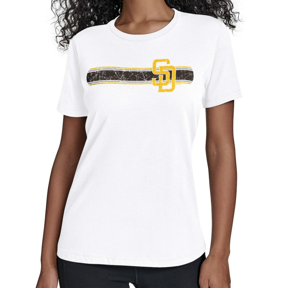 San Diego Padres Starter Women's Team Stripe T-Shirt - White