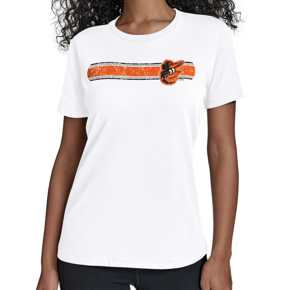 Baltimore Orioles Starter Women's Team Stripe T-Shirt - White