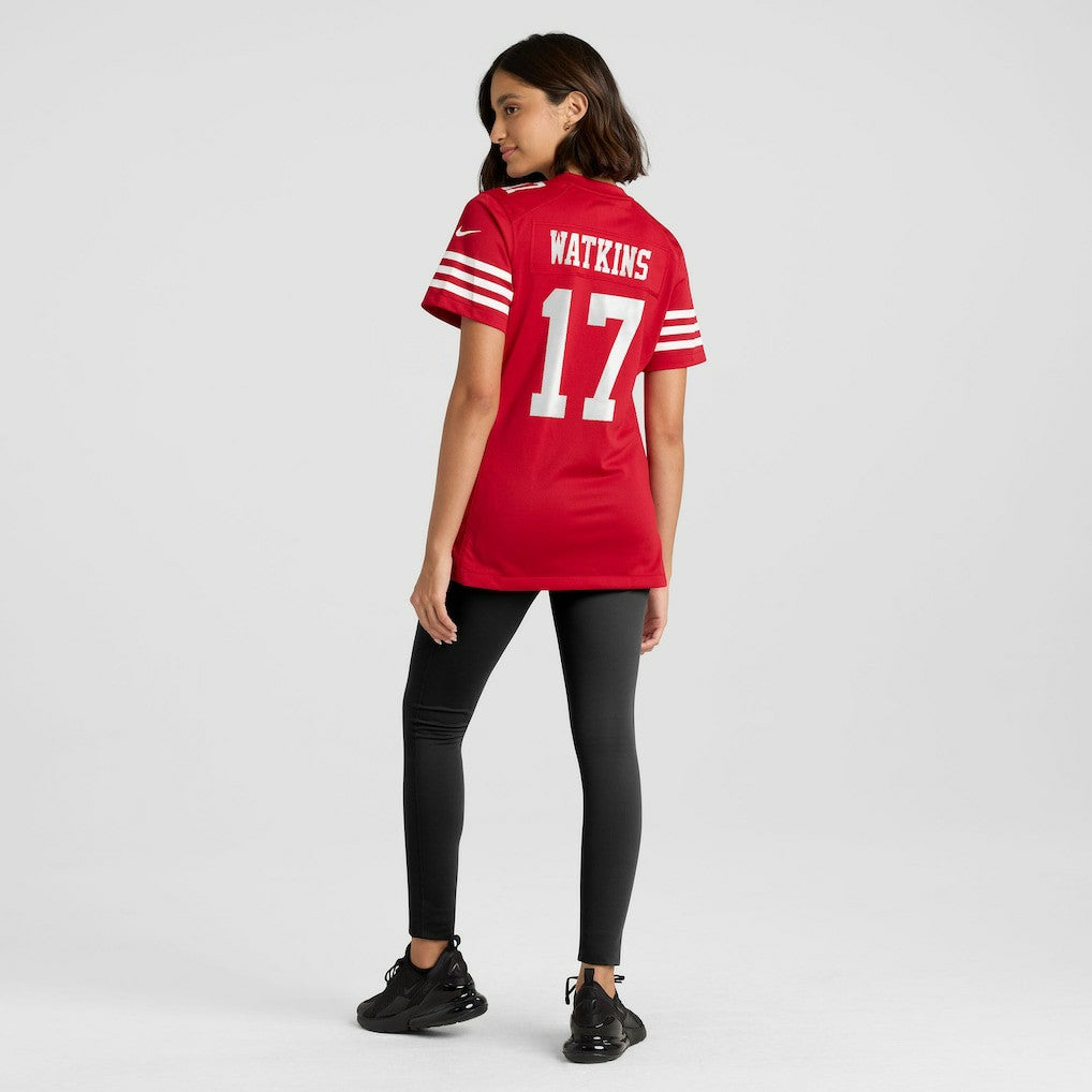 Jordan Watkins San Francisco 49ers Women's Team Game Jersey - Scarlet | Nike for sale