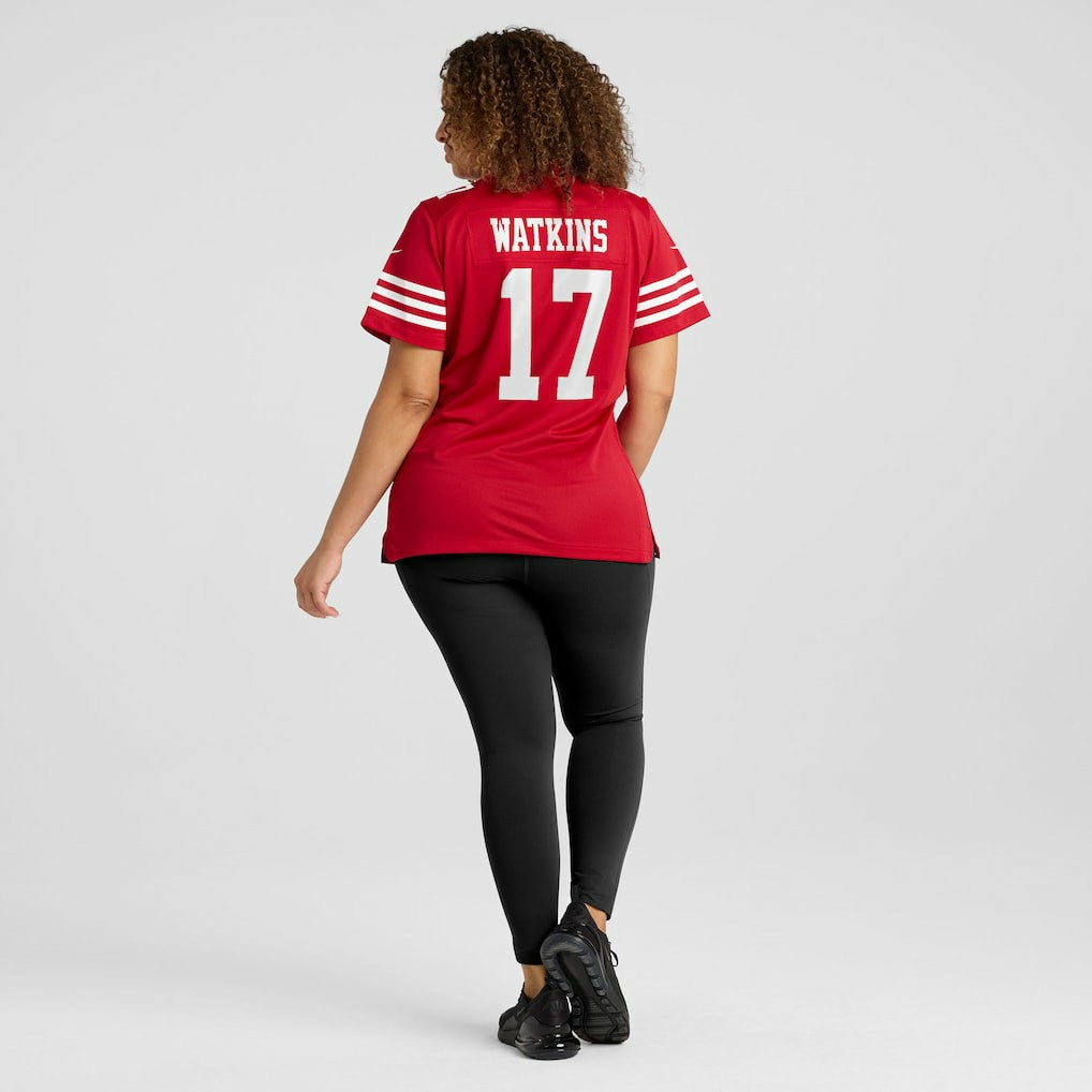 Jordan Watkins San Francisco 49ers Women's Team Game Jersey - Scarlet | Nike for sale