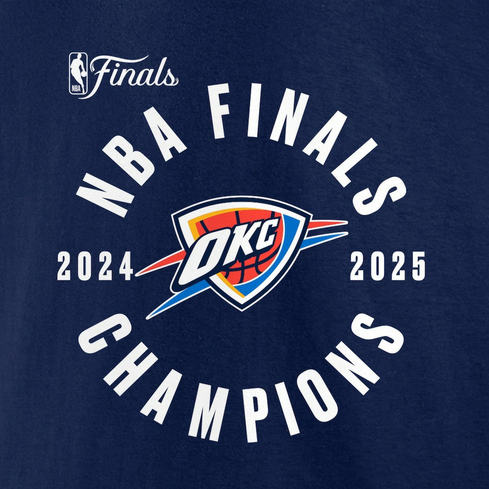 Oklahoma City Thunder 2025 NBA Finals Champions Offensive Rebound T-Shirt - Navy | Fanatics shop